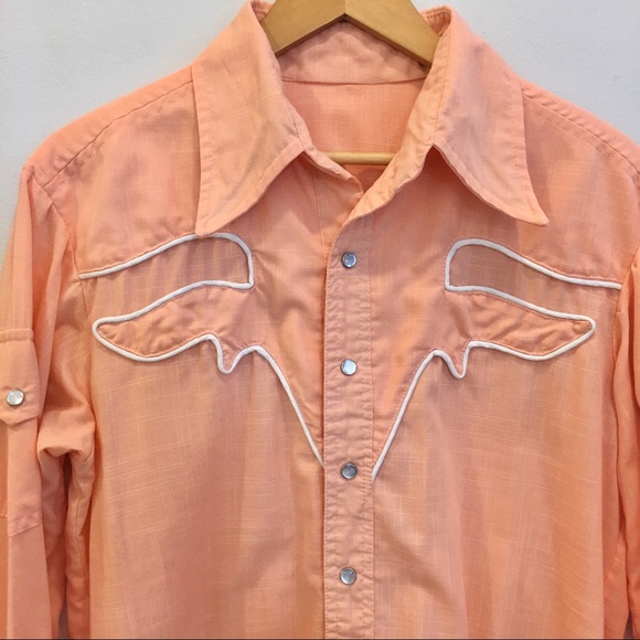 Vintage Peach Western Shirt - Picture 2 of 8